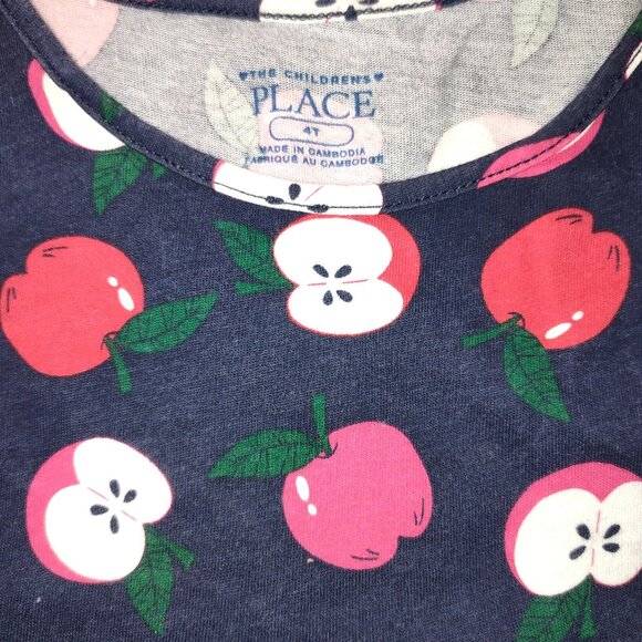 Pre-owned Children's Place 3-Piece Matching Solid Red Shirt and Apples Printed - Picture 10 of 13